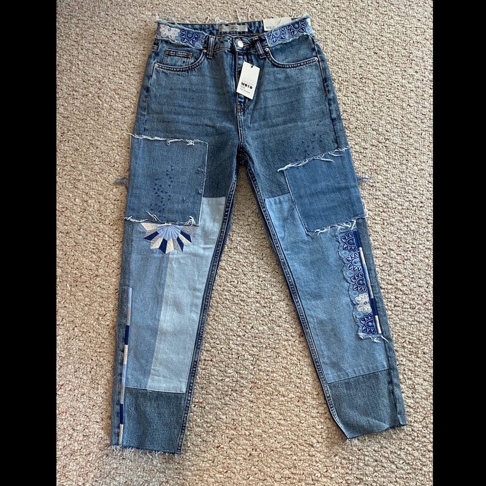 TOPSHOP Moto  Mom high-waisted jeans